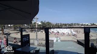 Webcam Lanzarote  Live Stream from the Beachbar in Costa Teguise [upl. by Nwahsirhc]