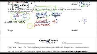 Lecture 119R Charles law and Gay Lussac Calculations [upl. by Yclehc]