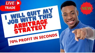 MY MOST PROFITABLE ARBITRAGE TRADE TAKEN LIVE STEP BY STEP I MADE 70 PROFIT IN SECONDS [upl. by Kcirdnek]