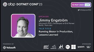 Running Blazor in production lessons learned  ABP NET Conference 2023 [upl. by Aihsatal]