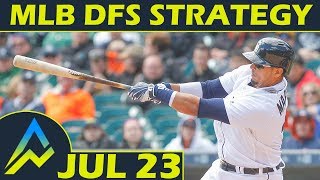 MLB DFS Strategy  Monday 723  FanDuel amp DraftKings  Awesemocom [upl. by Bank]