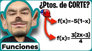 ✅ Encuentra los PUNTOS de CORTE de las siguientes funciones Lineales con pendiente positiva R7 [upl. by Eitsirhc]