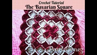 Crochet Made Easy  How to make a Bavarian Square  Step by Step Tutorial ♥ Pearl Gomez ♥ [upl. by Oneal507]