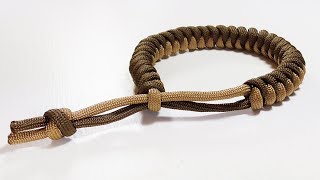 Paracord Tutorial 2 Color Snake Knot Bracelet With Mad Max Closure [upl. by Kirsch]