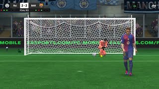 EA Sports FC Mobile 24 Penalty Shootout Barcelona Vs Manchester City FcMobileR24 [upl. by Ortensia]