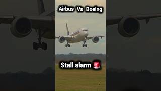 Airbus VS boeing stall alarm aviation avgeek shorts [upl. by Guillema]