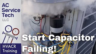 The Main Reason Why Start Capacitors Fail in HVAC Units This Cap Blows Out [upl. by Deeyn]