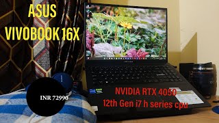 ASUS VIVOBOOK 16X review RTX 4050 12th Gen i7 H series for IN 72990 [upl. by Anaitak]