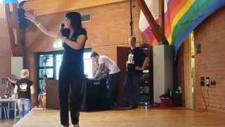 Locklins Bar Demo Maggie Gallagher  12 internat Line Dance Treff 2015 [upl. by Ylecic]