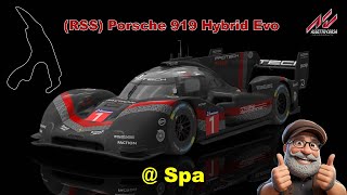 Assetto Corsa  POV  TS  Hotlap  RSS Porsche 919 Hybrid Evo  Spa [upl. by Onahpets]