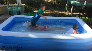 Intex Swim Center Family Inflatable Kiddie Pool Review [upl. by Goetz]