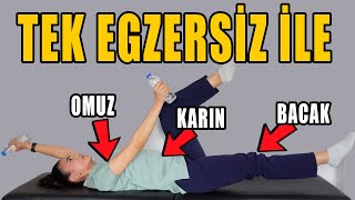 TEK EGZERSİZ İLE KARIN BACAKOMUZ KASLARINIZI ÇALIŞTIRIN aktifizyo fiziktedavi egzersiz [upl. by Pearce]