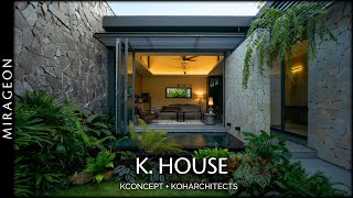 Tropical Modernstyle Courtyard House  Khouse [upl. by Ruder]