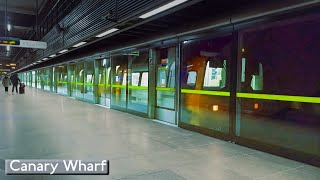 Canary Wharf  Jubilee line  London Underground  1996 Tube Stock [upl. by Tonkin]