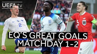 PAVARD SAKA SABITZER  EURO Qualifiers GREAT GOALS Matchday 12 [upl. by Naimed562]