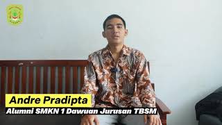 Testimoni Alumni SMKN 1 Dawuan Magang Jepang  Beasiswa SMK Pusat Keunggulan Andre Pradipta [upl. by Ahsaela132]