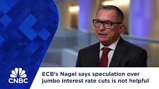 ECB’s Nagel says speculation over jumbo interest rate cuts is not helpful [upl. by Rana]