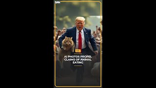 AI Trump photos push allegations Haitian migrants are eating cats ducks in Ohio [upl. by Julita]