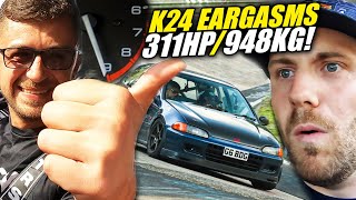 UNREAL K24 Honda Civic EG🤯  Nürburgring [upl. by Amsirahc]