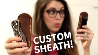 We Make a Leather Knife Sheath [upl. by Johnathon]