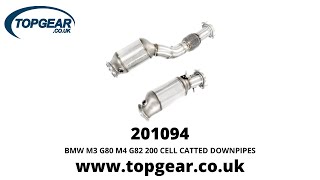 BMW M3 G80 M4 G82 200 CELL CATTED DOWNPIPES [upl. by Rekcut]