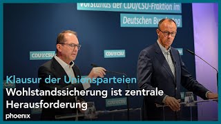 CDUCSUKlausur AbschlussStatements von Friedrich Merz und Alexander Dobrindt [upl. by Gabel]