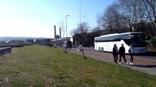 South Yorkshire Police direct coaches to park on Sheffield cycle track [upl. by Ullyot92]