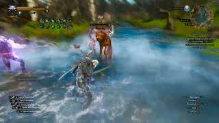 Piercing Cold spellsword sword amp sign gameplay Witcher 3 Next Gen [upl. by Htebzil]