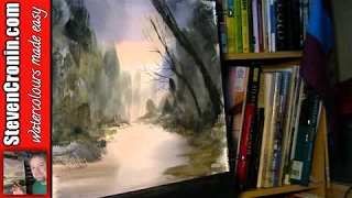 Forest stream watercolour painting tutorial [upl. by Odel42]