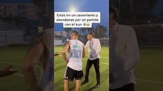 SE FUE DE UN CASAMIENTO PARA JUGAR UN PARTIDO CON EL KUN [upl. by Schalles]