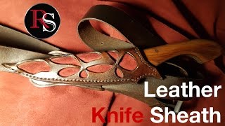 How To Make a Leather Knife Sheath  Leatherwork [upl. by Lundberg]