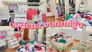 CÓMO LIMPIO Y ORDENO MI CUARTO limpieza extrema organiza conmigo [upl. by Aekal]