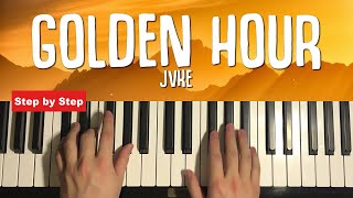 JVKE  golden hour Piano Tutorial Lesson [upl. by Carson]