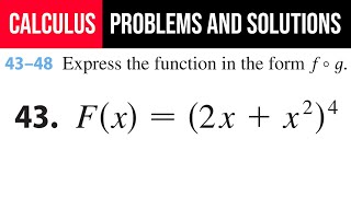 43 Express the function in the form f°gFx2xx24 [upl. by Atirac874]