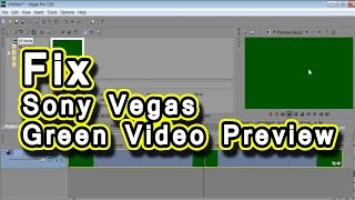 ✔ How to fix Sony Vegas green video preview problem [upl. by Gnouhk]