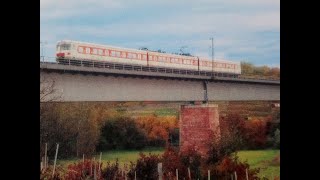 BR 420 SBahn Stuttgart S4 Marbach N nach Stuttgart Schwabstraße Führerstandsmitfahrt 1993 [upl. by Ralf]