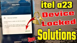 please insert a valid jio sim to unlock device  itel a23 device lock solution  itel device locked [upl. by Htide344]