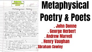 Metaphysical poetry  Metaphysical Poets  Metaphysical poetry In English literature [upl. by Pail]