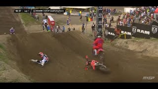 Crash Guillod MXGP RAM Qualifying Race  MXGP of Trentino 2024 [upl. by Supen893]