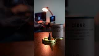 Love starting the day with an incense Enoki Cedar from PF Candle Co is a good earthy go to [upl. by Orin]