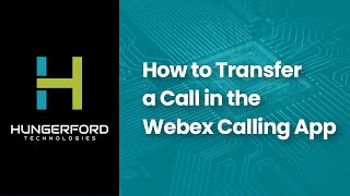 How to Transfer a Call in the Webex Calling App [upl. by Akahs]