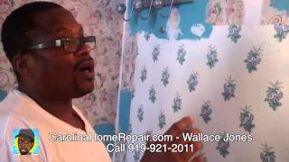 Raleigh NC  Wallpaper RemovalPainting Over Wallpaper Wallace Jones  CarolinaHomeRepaircom [upl. by Ecinaj]