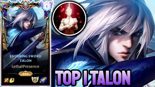 WILD RIFT TALON  TOP 1 TALON GAMEPLAY  CHALLENGER RANKED [upl. by Eartnoed]