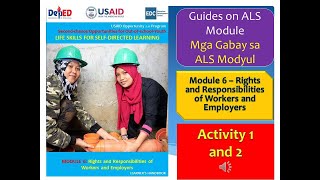 Vid 106ALS Module 6  Rights amp Responsibilities of Workers amp Employers Activity 1 amp 2 [upl. by Bartolemo614]