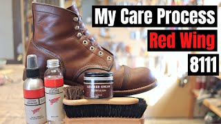 Red Wing Iron Ranger 8111  My Care Process [upl. by Yhtuv]