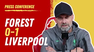 Nottm Forest 01 Liverpool  Jurgen Klopp Press Conference [upl. by Anivlek]