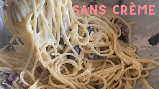 Recette pâtes carbonara italienne  sans crème [upl. by Cerelia]