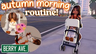 Autumn 🍂Morning Routine  Roblox Berry Avenue Roleplay [upl. by Rhoades119]