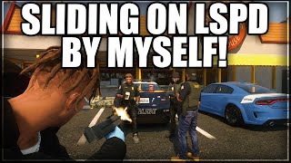 Sliding On LSPD By Myself  GTA RP  Grizzley World WHITELIST [upl. by Bocoj249]