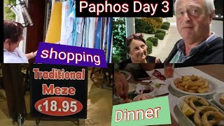 PAPHOS DAY 3  KINGS AVENUE MAIL SHOPPING  JUMBO  TRADITIONAL GREEK MEZE [upl. by Yorke]